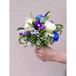Bouquet de Marié Blanc-Bleu